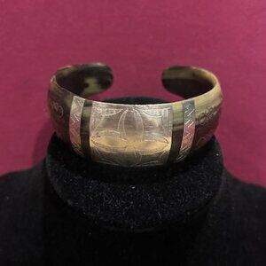 TUAREG Horn Silver Antique Tribal Cuff BRACELET
